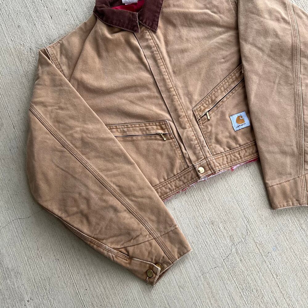 Carhartt brown cropped Detroit style work wear jacket - Picture 2 of 8